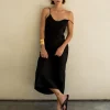 VESTIDO MIDI CON LINO ZW COLLECTION