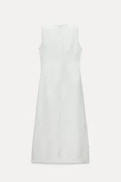 VESTIDO MIDI CON LINO ZW COLLECTION