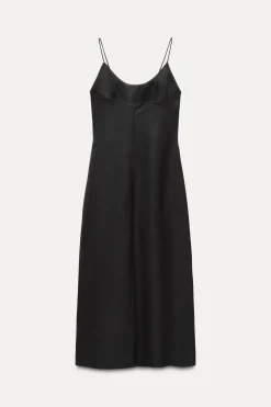 VESTIDO MIDI CON LINO ZW COLLECTION