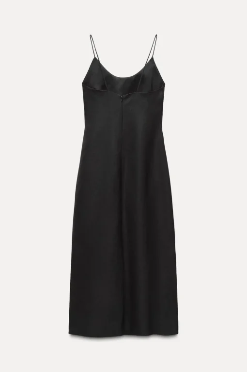 VESTIDO MIDI CON LINO ZW COLLECTION