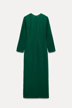 VESTIDO MIDI CREPE HEBILLA