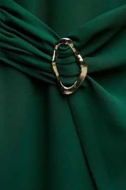 VESTIDO MIDI CREPE HEBILLA