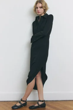 VESTIDO MIDI CUELLO POLO ZW COLLECTION