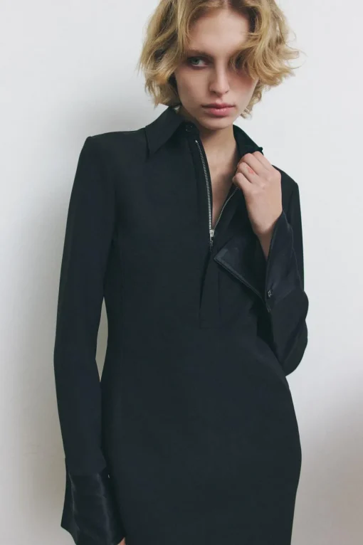 VESTIDO MIDI CUELLO POLO ZW COLLECTION