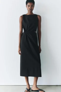 VESTIDO MIDI CUT OUT ZW COLLECTION