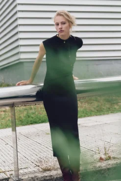 VESTIDO MIDI DRAPEADO