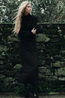 VESTIDO MIDI DRAPEADO