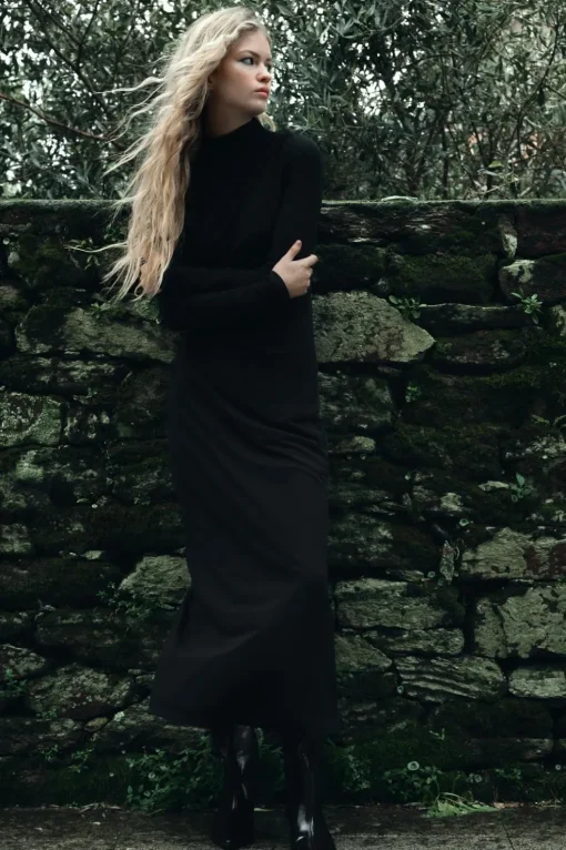 VESTIDO MIDI DRAPEADO