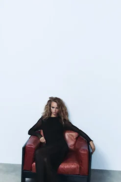 VESTIDO MIDI DRAPEADO