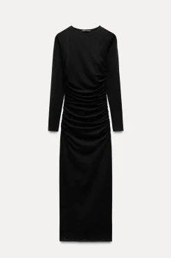 VESTIDO MIDI DRAPEADO