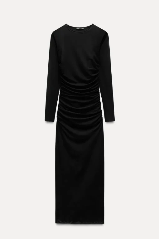 VESTIDO MIDI DRAPEADO