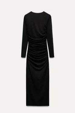 VESTIDO MIDI DRAPEADO