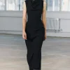 VESTIDO MIDI DRAPEADO ZW COLLECTION