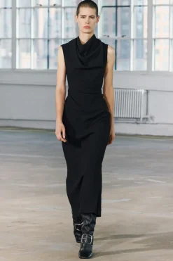 VESTIDO MIDI DRAPEADO ZW COLLECTION