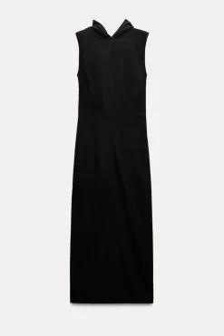 VESTIDO MIDI DRAPEADO ZW COLLECTION
