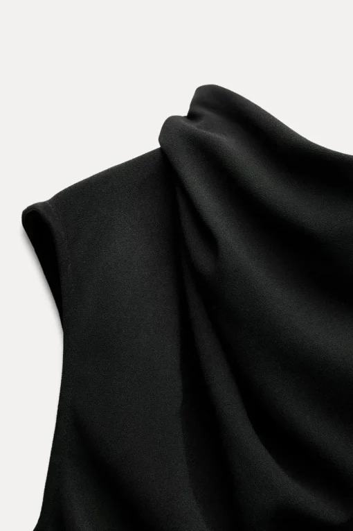 VESTIDO MIDI DRAPEADO ZW COLLECTION