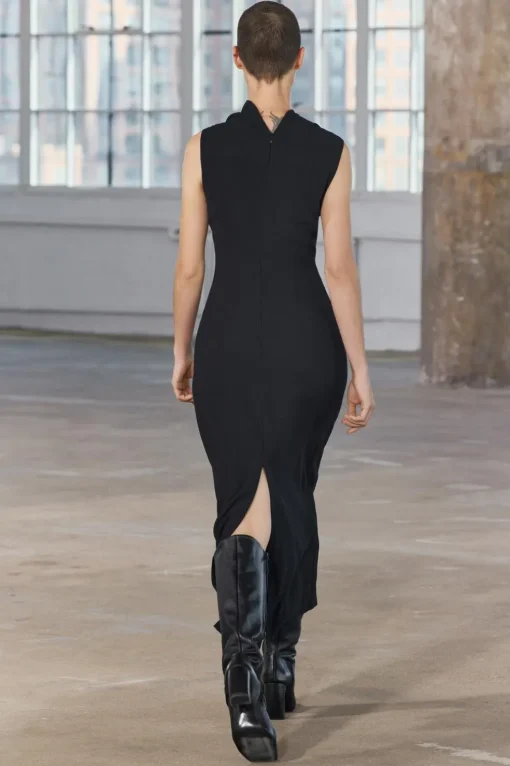 VESTIDO MIDI DRAPEADO ZW COLLECTION