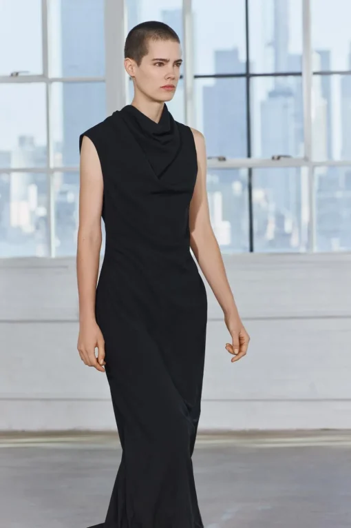 VESTIDO MIDI DRAPEADO ZW COLLECTION