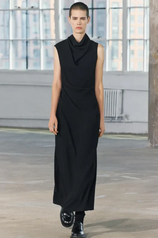 VESTIDO MIDI DRAPEADO ZW COLLECTION