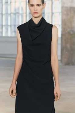VESTIDO MIDI DRAPEADO ZW COLLECTION