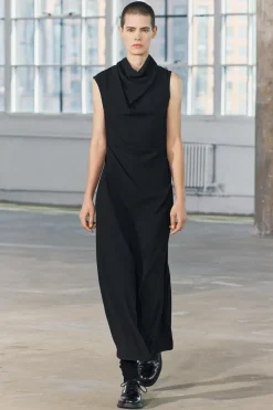 VESTIDO MIDI DRAPEADO ZW COLLECTION