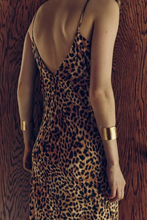 VESTIDO MIDI ESTAMPADO ANIMAL ZW COLLECTION