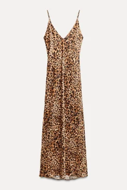 VESTIDO MIDI ESTAMPADO ANIMAL ZW COLLECTION