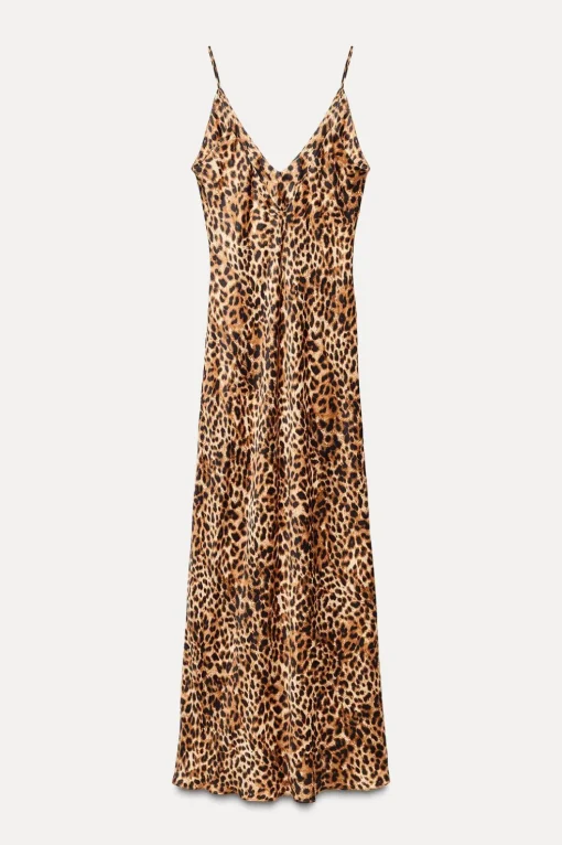 VESTIDO MIDI ESTAMPADO ANIMAL ZW COLLECTION