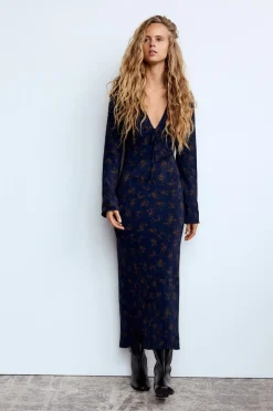VESTIDO MIDI ESTAMPADO FLORES