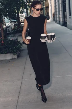 VESTIDO MIDI FRUNCES