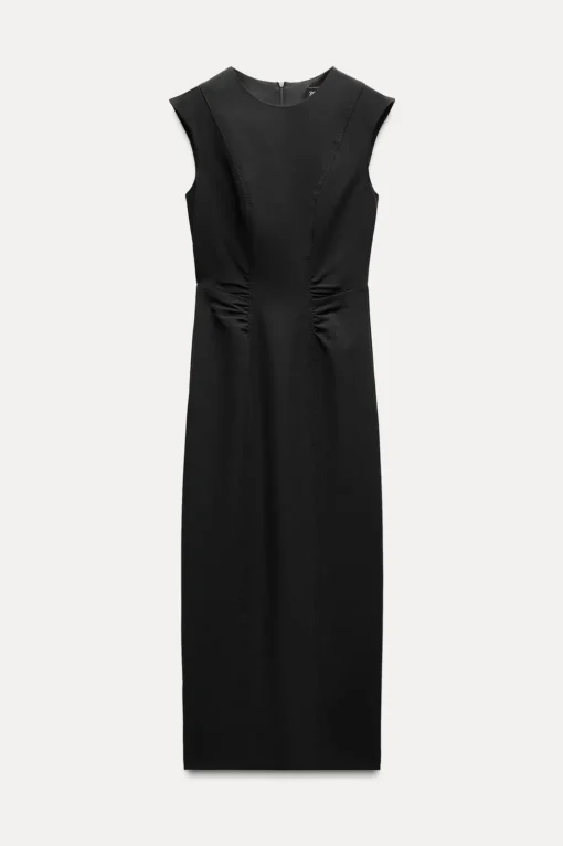 VESTIDO MIDI FRUNCES