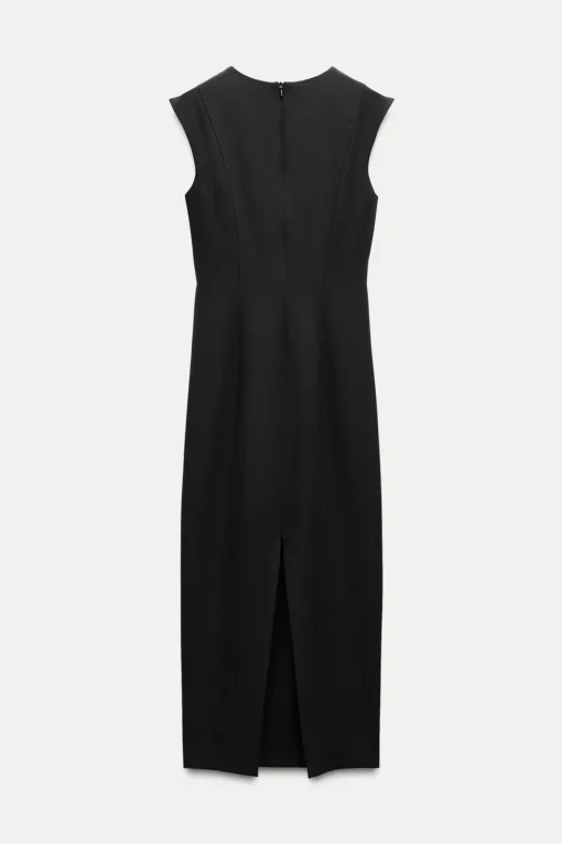 VESTIDO MIDI FRUNCES