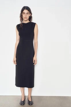 VESTIDO MIDI FRUNCES ZW COLLECTION