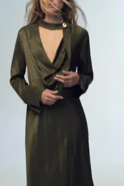 VESTIDO MIDI JACQUARD