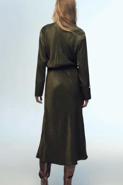 VESTIDO MIDI JACQUARD