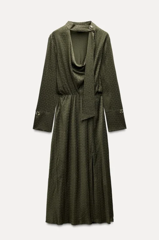 VESTIDO MIDI JACQUARD