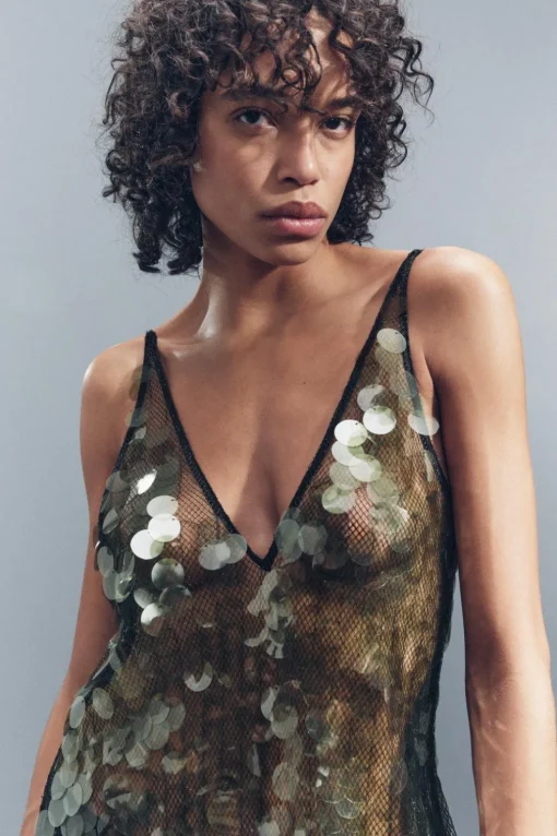 VESTIDO MIDI LENTEJUELAS