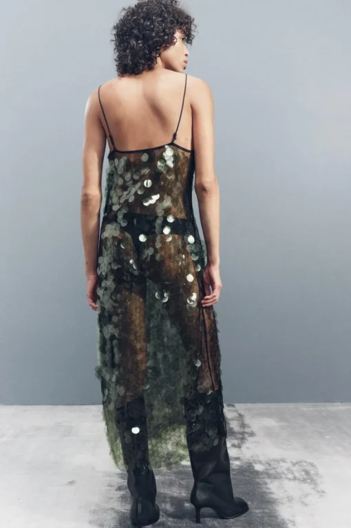 VESTIDO MIDI LENTEJUELAS