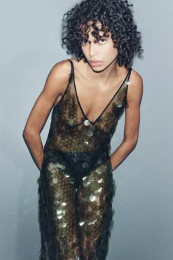 VESTIDO MIDI LENTEJUELAS