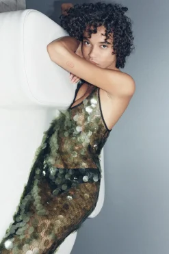 VESTIDO MIDI LENTEJUELAS