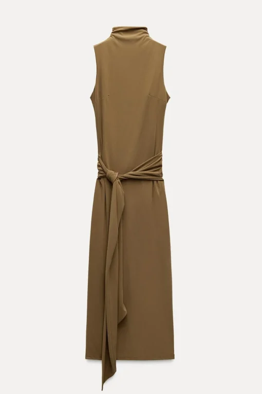 VESTIDO MIDI NUDO LAZADA