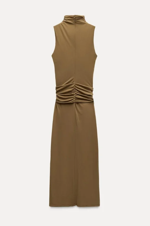 VESTIDO MIDI NUDO LAZADA