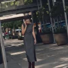 VESTIDO MIDI PLIEGUES CINTURA