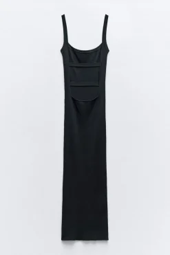 VESTIDO MIDI PUNTO ESPALDA DESCUBIERTA