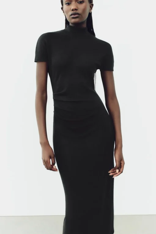 VESTIDO MIDI PUNTO STRETCH