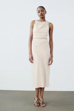 VESTIDO MIDI SATINADO