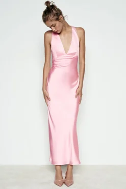 VESTIDO MIDI SATINADO