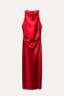 VESTIDO MIDI SATINADO