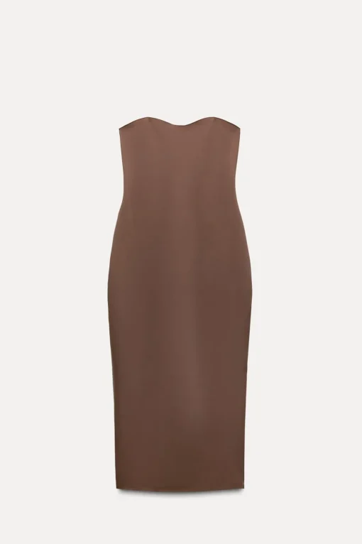 VESTIDO MIDI SATINADO ABERTURA