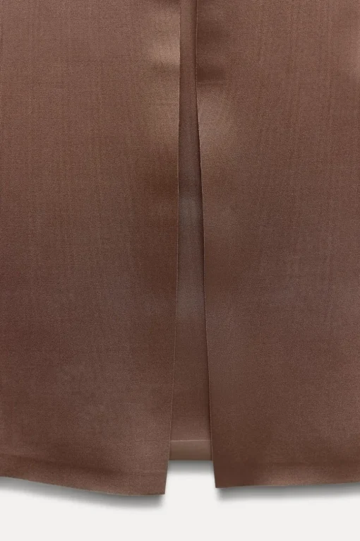 VESTIDO MIDI SATINADO ABERTURA